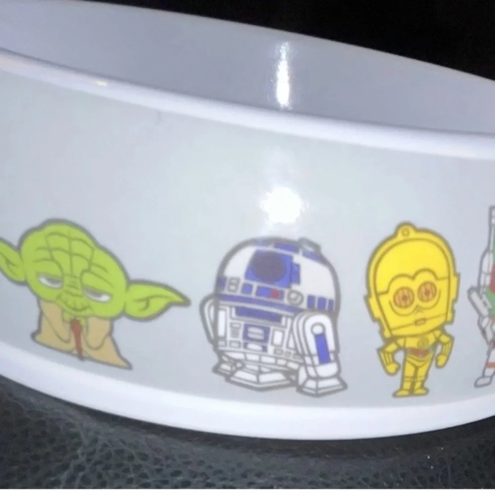 Star Wars White Pet Bowl with Logo
